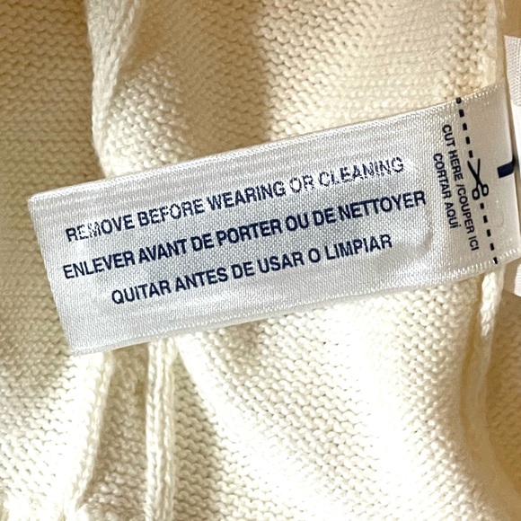 Tommy Hilfiger White Zip-Up Sweater NWT - Picture 11 of 14